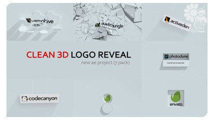 AE VideoHive Clean 3d Logo Reveal