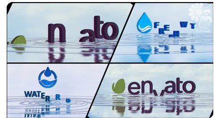 AE VideoHive Corporate Logo Water Ripples Emerge