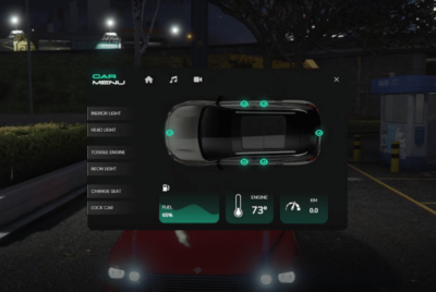 Vehicle Options Menu System V5 [Vehicle Control][Car Music play][Neon and Extras]